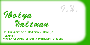 ibolya waltman business card